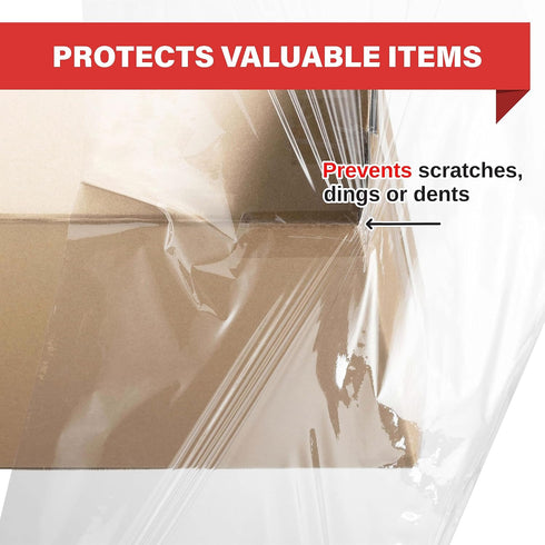 Simply Cool Stretch Wrap Industrial Strength Extra Thick 17.5" 1100 SqFt 80 Gauge (20 Micron) Shrink Wrap Roll for