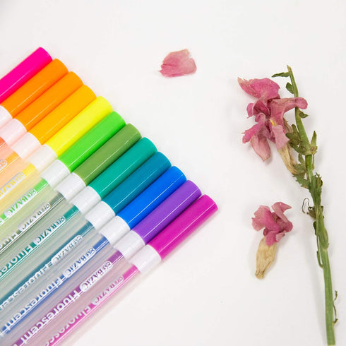 BAZIC 12 Fluorescent Color Collorelli Gel Pens