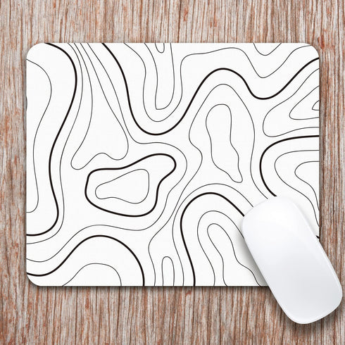Audimi Topographic Contour Mouse Pad, Minimalist Map for Laptop Wireless Mouse, Home Office Travel, 9.5x7.9 Inch