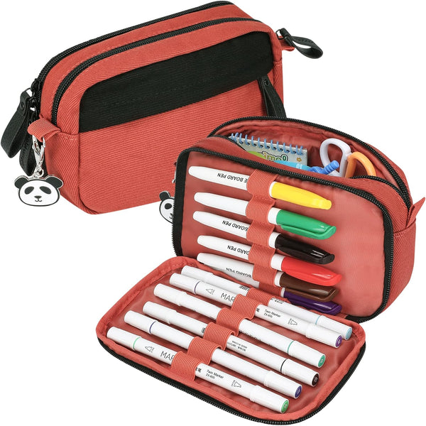 8" x 6" x 2" Cute Pencil Case - Aesthetic Pencil Bag