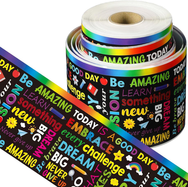 Inspirational Quote Bulletin Board Borders Waterproof Motivational Trim for Back to School Chalkboard Decor