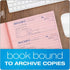 Adams 3-Part, 7-5/8" 10-7/8", 100 Sets 4 (TC1182) Money and Rent Receipt Book, Carbonless, White/Canary/Pink, x Bound