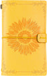 InnoBeta Sunflower Leather Journal Notebook 7x5 Inches, Refillable Sketchbook, Lined Planner, Travel Diary - Yellow -
