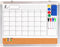 Whiteboard Monthly Wall Calendar Set | 24 x 18 inch Magnetic Dry Erase/Cork Board Planner with Accessories