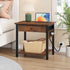 Gewudraw 2-Tier Printer Stand with Charging Station, Under Desk Printer Table, Side Table with Storage Shelves for Home