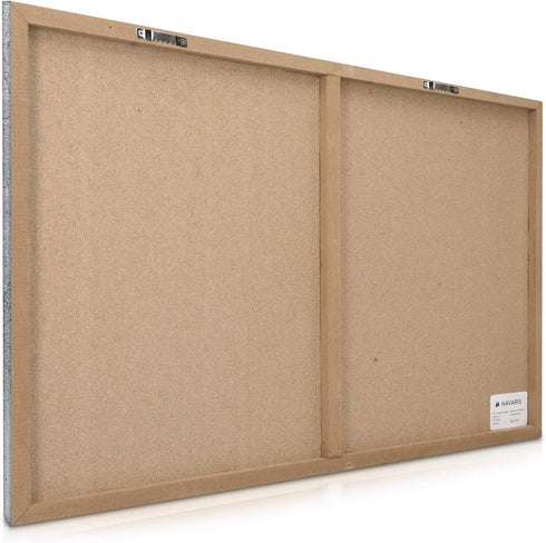 Navaris Magnetic Dry Erase Board, 16 x 24 inches, Decorative White Board with 5 Magnets and Marker - Concrete
