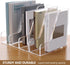 SANRUI 2 Pack Acrylic Magazine File Holder, Vertical Desk Organizer, Clear Document Rack for Office, Home Workspace