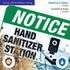 12x18 Inches, 55 Hand Sanitizer Station Sign, mil Thick HDPS (high Density polystyrene), Made in USA