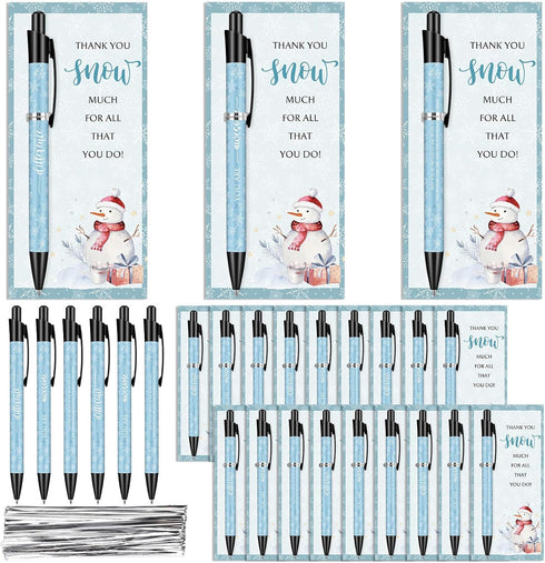 Sayglossy 48 Sets Winter Appreciation Gifts Bulk for Staff Snowflake Thank You Gift