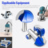 SMJXTOP 1-1/2" Set 1/2 Inch Cutting Diameter Cove Box Round Nose Router Bit Shank, Carbide Tipped Core Box Router Bit
