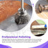 Swpeet 9Pcs Wire Scratch Brush Kit, Including 5Pcs Wire Wheel Cup Brush and 3Pcs Brass/Stainless/Carbon Steel Brushes