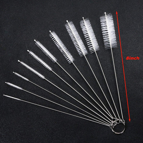 Stainless Steel Test Tube Brushes Set, Clean Brushes for Pipes, Teapot, Tumbler, Reusable Long Straw Cleaners
