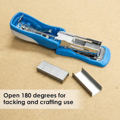 BAZIC Mini Stapler with 500 Staples, Built-in Staple Remover, Soft Grip, Portable Small Staplers for Home Office