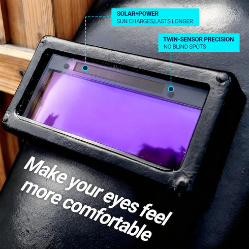 2 4.25, 11, 2pcs Welding Lens x Auto Darkening Welding Lens, Shade True Color Blue Technology, with Replacement Outside