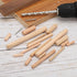 PATIKIL 3/8 Wooden Dowel Pins, 200 Pcs M10x30mm Fluted Groove Hardwood Pegs