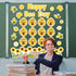 Bee Birthday Bulletin Board Set with Happy Bee Day Decorations, Honeycomb Cutouts, and Sunflowers for Classroom Decor