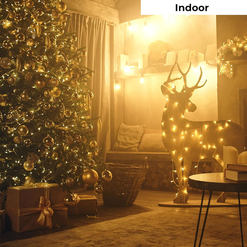 100 26.9 Christmas LED Lights Warm White String Lights for Indoor and Outdoor Decorative Use, Holiday and Tree Decor