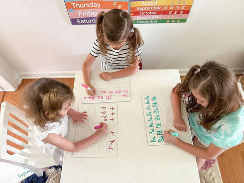 Small White Board for Kids, Durable Portable Mini Dry Erase Board, Double Sided 9"x12" (1 pack)
