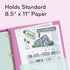 U Brands U-Eco Poly Binder with 5 Tab Divider Set, 8.5'' x 11'', Orchid, Two-Pockets, Letter Size (6606U01-12)