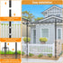 AILBTON 2 Pack 10Ft String Light Poles,Light Poles for Outside String Lights,Outdoor Light Poles with Fork,Metal Pole