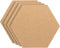 PATIKIL 4 Pack Cork Board Tiles, 9x8" 1/4" Thick Self Adhesive Hexagon Bulletin Board for Home Office Classroom DIY
