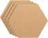 PATIKIL 4 Pack Cork Board Tiles, 9x8" 1/4" Thick Self Adhesive Hexagon Bulletin Board for Home Office Classroom DIY