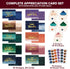 50 Pack 6x4in 10 Decorably Gold Foiled Watercolor Employee Appreciation Cards with Envelopes and Stickers, Designs