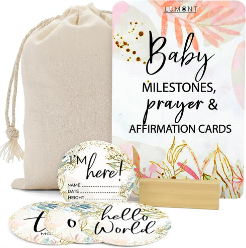 Lumont Pregnancy Must Haves Baby Milestone & Prayer Cards, Trimester Essentials for Postpartum
