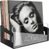 Vinyl Records Storage Organizer: Large Acrylic Holder for Albums, Wall Mount Display Crate Fits 40 Albums, Black