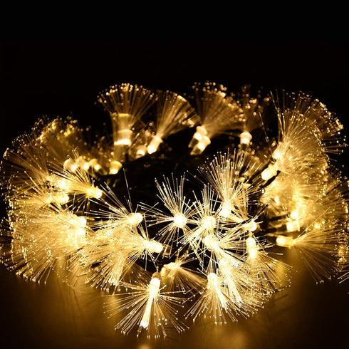 YOLIGHT 33FT Fiber Optic Fairy Lights 60 LED Starburst Firework String Lights