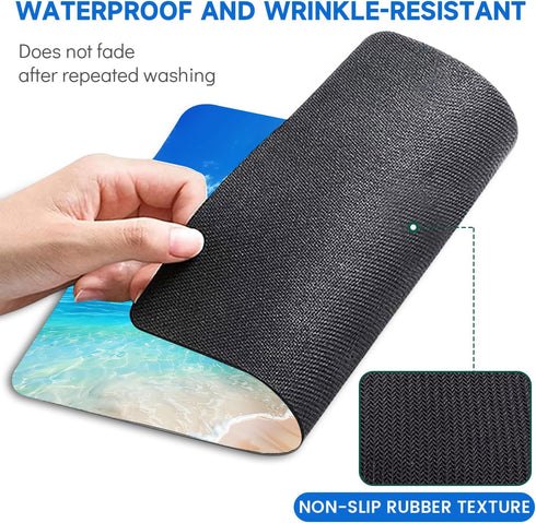 Mouse Pad, Non-Slip Rubber Base Mouse Mat Mousepad Waterproof Gaming Square Mouse Pad for Wireless Mouse, Computers Laptop Home Office (Hawaiian sea) by MYGBBKITDEC
