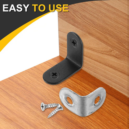 10Pcs 1.18"x1.18"x0.63" (30x30x16mm, uxcell L-Shaped Brackets Corner Brace, Corner Bracket Shelf Bracket Right Angle