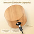 3CCT Dimmable, 360Rotation Wood-2 Pack LED Wall Mounted Lamps, Battery Operated Rechargeable Wall Lights,