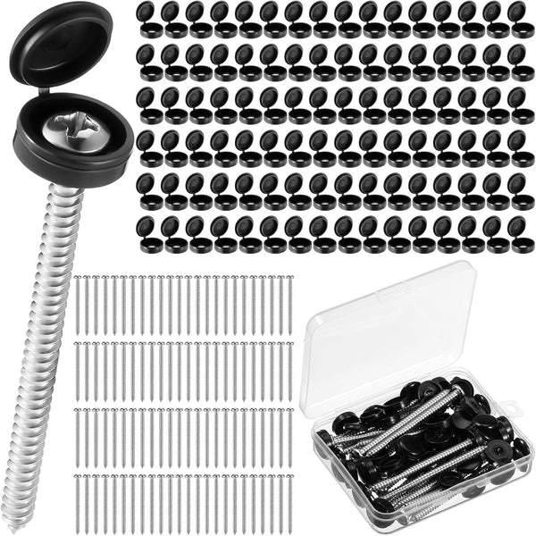 Zhengmy 96 Set 3 Inch Shutter Fasteners Shutter Pins Screws and Caps Bulk