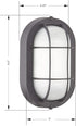 2 Pack Dimmable, 6W 60W, 450 3000K 80CRI, WISBEAM LED Bulkhead Light, Outdoor Bulkhead LED Wall Light, Replace Lumen