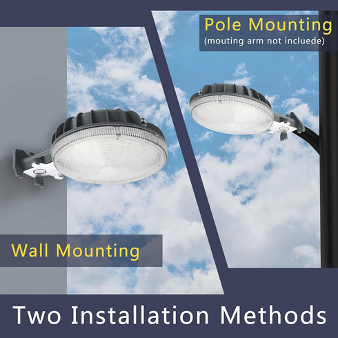 6000LM 42W 4000K 110-240V, Owleye Dusk to Dawn Outdoor Lighting LED Barn Light Security Lights, Daylight, AC ETL