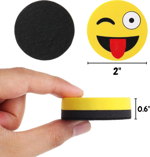 Mr. Pen Smiley Magnetic Whiteboard Erasers, 8 Pack - Mini Cute Dry Erase Back to School Supplies