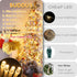 suddus Christmas Lights Outdoor, 66 ft 200 LED Warm White String Lights with Remote for Wedding, Garden, Trees,