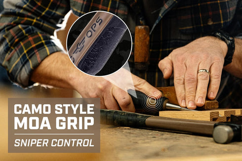 Set 4-Piece, 3% Spec Ops Tools Wood Chisel with High-Carbon Steel Blades, Shock-Absorbing Grip, Donated to Veterans
