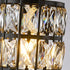 Ruibutrade 1-Light Black Hallway Light Fixtures, Modern Semi Flush Mount Ceiling Light, Crystal Chandelier for Bedroom