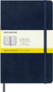 Moleskine Classic Notebook | Hard Cover Large (5" x 8.25") Squared/Grid | Sapphire Blue, 240 Pages