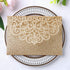 ponatia 20PCS Tri-Fold 5 x 7 Laser Cut Wedding Invitation Pockets, 5.12 x 7.2 (Gold Glitter, No Inner Sheet)
