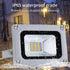 12V-24V 10W IP65 6500K 1000LM DC LED Flood Lights Outdoor, Waterproof Security Lights Fixture, Hardwired Wall Lamp