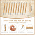 ReliThick 100 Sets Employee Appreciation Gift, Inspirational Bamboo Ballpoint Pen, Thank You Greeting Card