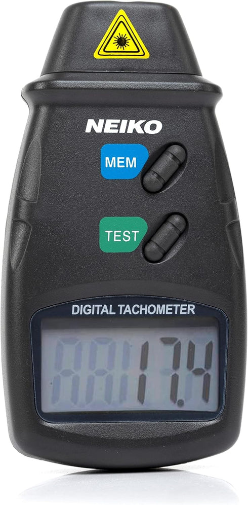 Digital Tachometer, NEIKO 20713A, Noncontact Laser Photo Sensor, 2.5 to 99,999 RPM