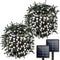 2 Pack Solar Christmas Lights Outdoor, 400 LED 144FT Waterproof String Lights with Green Wire, 8 Lighting Modes