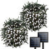 2 Pack Solar Christmas Lights Outdoor, 400 LED 144FT Waterproof String Lights with Green Wire, 8 Lighting Modes