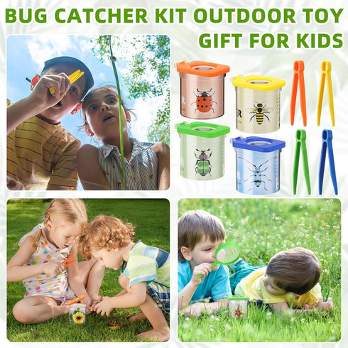 12 Pack Halloscume Insect Bug Viewer for Kids with Tweezers Magnifying Insect Box Insect Observation Kit Bug Catcher