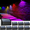 Yivsen Solar Fence Lights, Warm White & RGB Fence Lights Outdoor Step