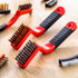 30 Set Sumind Pcs Wire Cleaning Brush Nylon/ Stainless Steel/ Brass Metal Brush with Curved Handle Grip Paint Remover